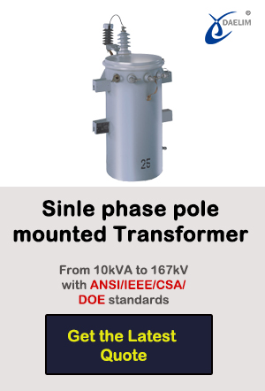 single phase pole mounted transformer