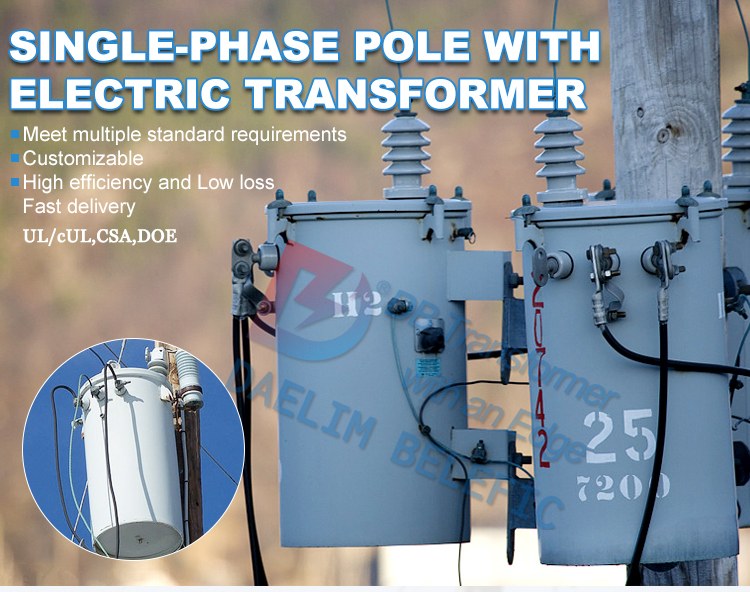 single phase pole mounted transformer types