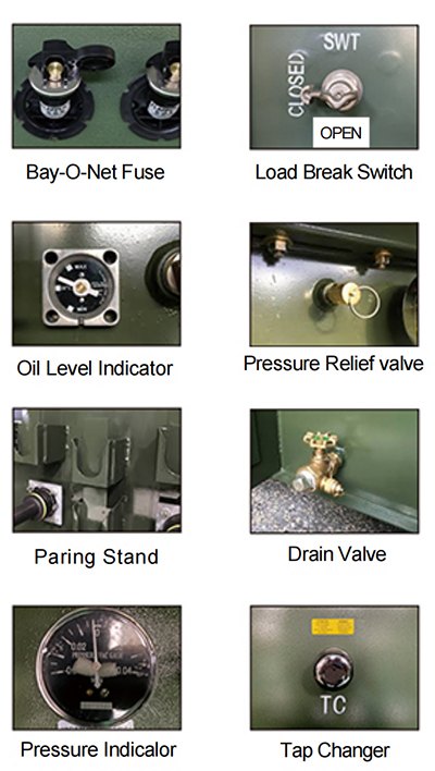 150kva pad mounted transformer accessories