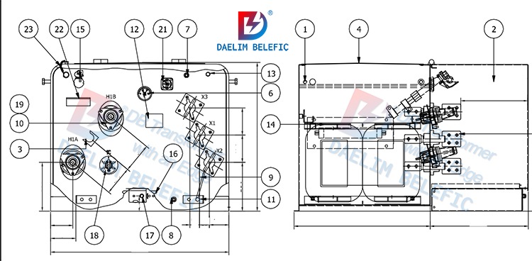 167 kva transformer drawing