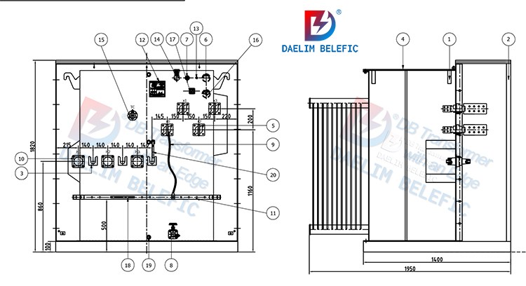 2000 kva pad mounted transformer drawing