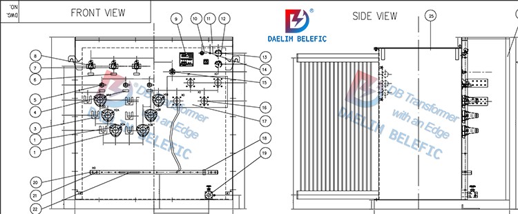 3 MVA transformer drawing