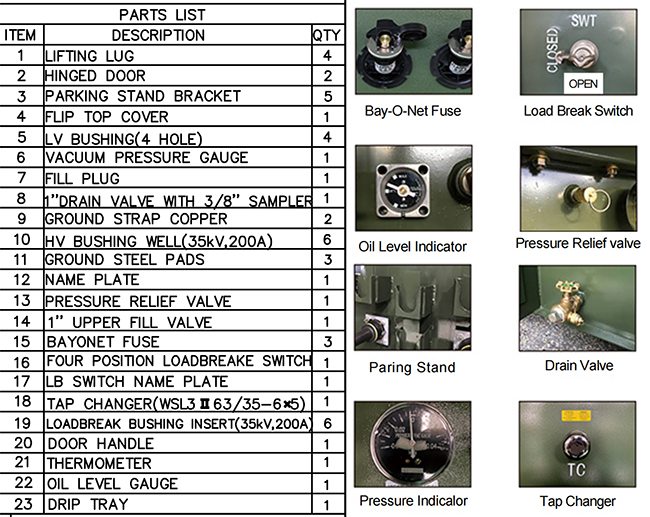 Transformer Tap Specifications