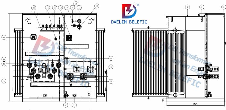 4000 kva pad mounted transformer drawing