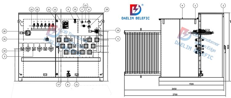 5mva pad mounted transformer drawing