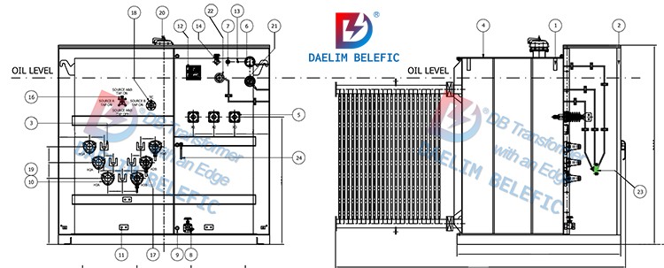 7000 kva pad mounted transformer drawing