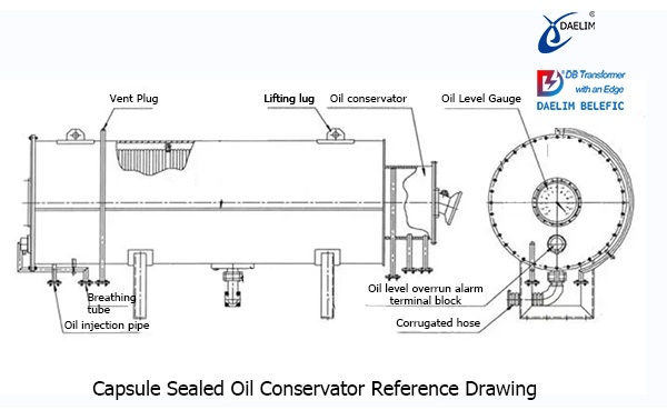 Capsule Sealed Oil Conservator Reference Drawing