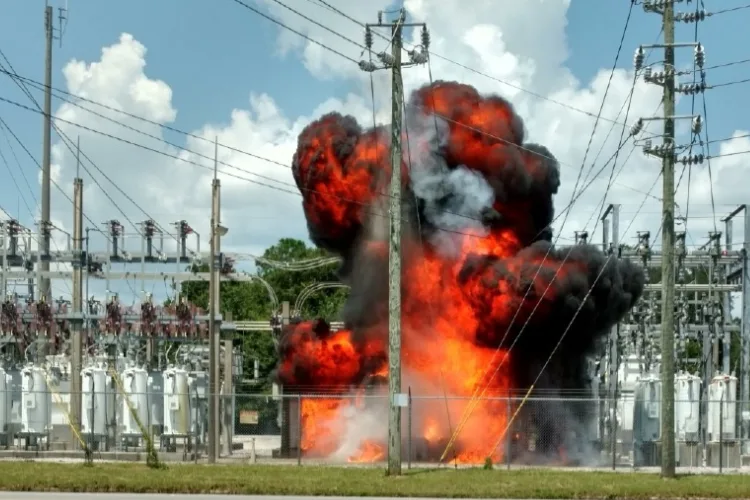 electric transformer explosion