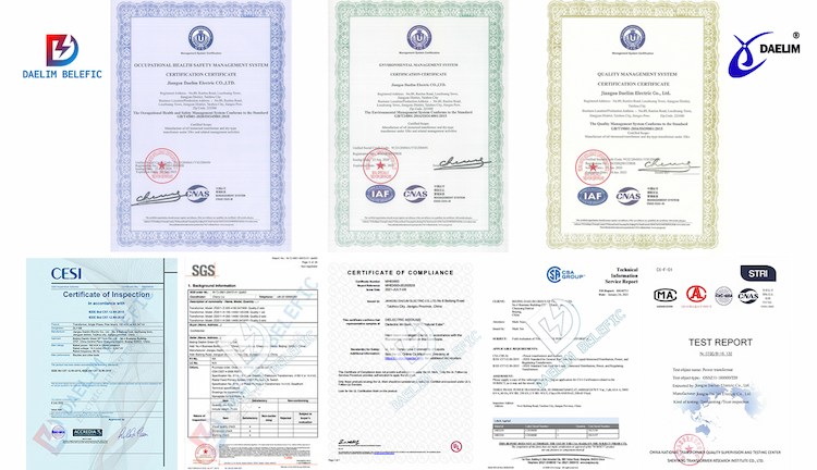 transformer-certificates