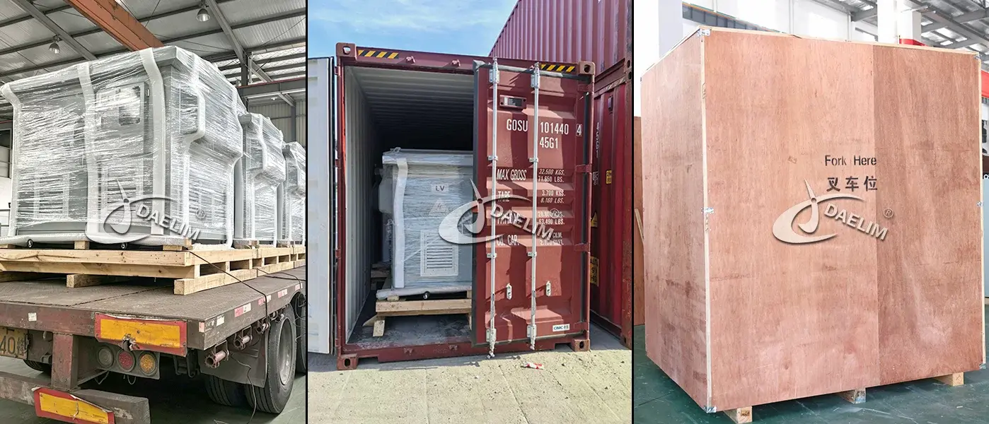 Verpackung, Versand und Logistik von Trockentransformatoren