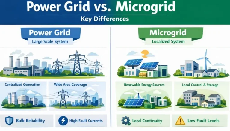 Unterschied zwischen einem Mikrogroßnetz und einem Stromnetz