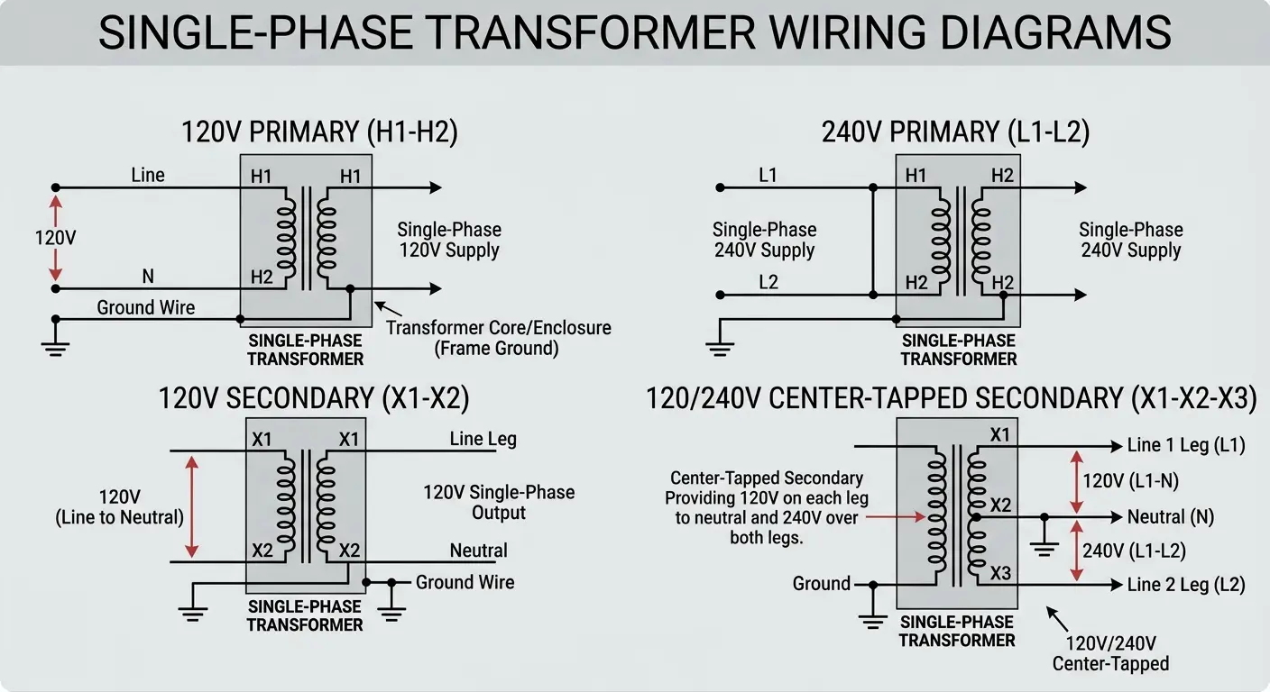 Single Phase Transformer Wiring