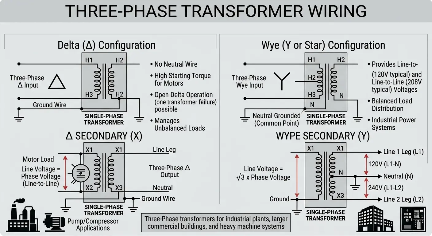 Three Phase Transformer Wiring