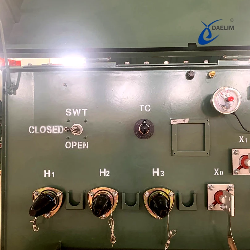 Auxiliary transformer with switches and gauges